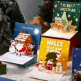 thumbnail image 3 of Tarjeta de Navidad 3D plegable Feliz Navidad tarjetas de felicitación 2023 Feliz Año Nuevo fiesta de Navidad Festival decoraciones tarjetas de regalo de felicitación, 3 of 4