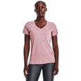 thumbnail image 1 of Camiseta Under Armour Tech mujer cuello en V con manga corta rosa Talla XS, 1 of 6