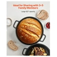 thumbnail image 2 of Cast Iron Dutch Oven 5QT, 2-in-1 Pre-Seasoned Pot with Lid, Bread Baking Kit, Proofing Basket, Cookware for Oven & Stove Top, Heavy Duty, 2 of 9