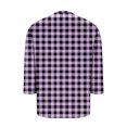 thumbnail image 4 of Sewkxo Womens Plus Size Tops Casual 3/4 Length Shirt Crew Neck Print Blouse Cotton Spring Summer Clothes,Purple 4XL, 4 of 6