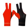 thumbnail image 1 of 1pc Billard Gants de Piscine Respirant Doigt Ouvert Billard Gants Antidérapants Doux Portable Réutilisables Accessoires d'Entraînement Rouge, 1 of 6