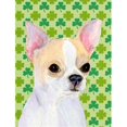 thumbnail image 1 of 11 x 15 In. Chihuahua St. Patricks Day Shamrock Portrait Flag, Garden Size, 1 of 1