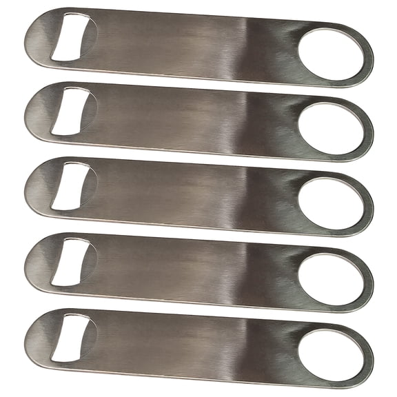 Home Brew Ohio Barware Stainless Steel Heavy Duty Bottle Opener (Set of 5)