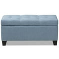 thumbnail image 4 of Bowery Hill Banc Ottoman Rembourré avec Rangement, Bleu Pâle, 4 of 12