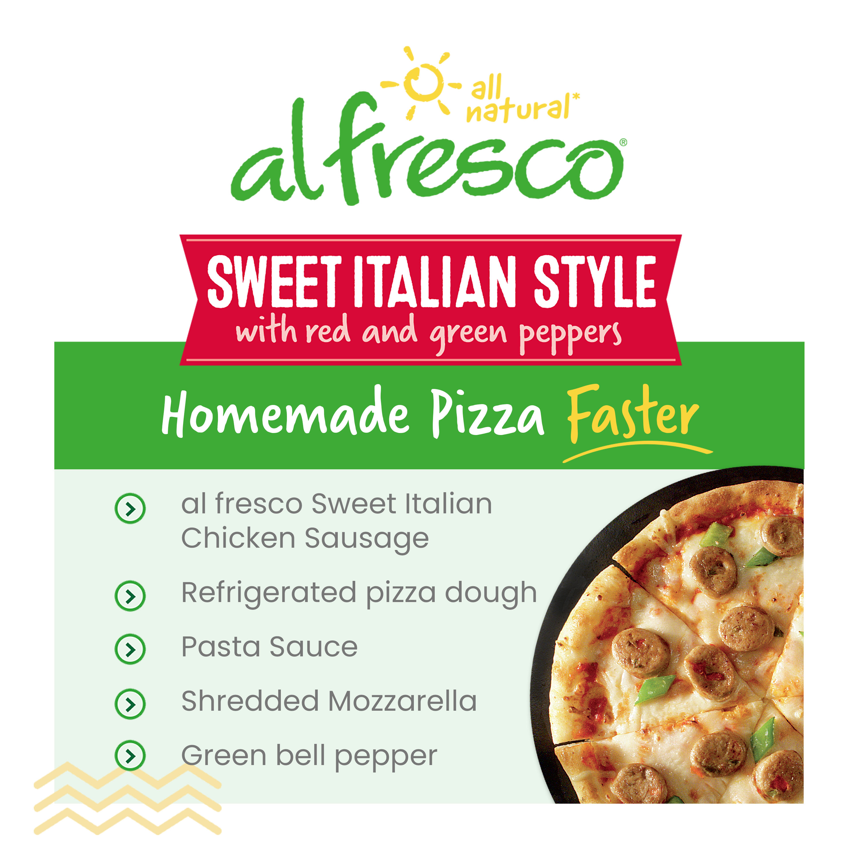 Al Fresco Sweet Italian Style Chicken Dinner Sausage 11 Oz 4 Count