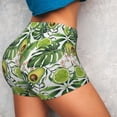 thumbnail image 4 of Haiem Green Tropical No Front Seam Biker Shorts for Women Yoga Workout Gym Bike Shorts with Tummy Control Moisture-Wicking-X-Large, 4 of 9