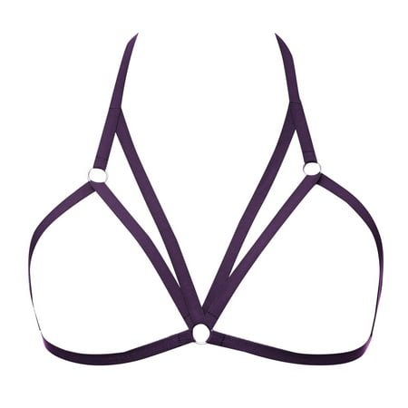 Women Sexy Lace Up Bra Black Cutout Stretch Adjustable Lingerie Bra Lady Elastic Band Bra Kimono Lace Robes for Women Sexy Long Robes for Women Lingerie Gown