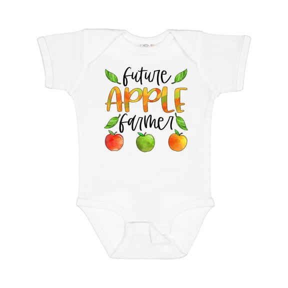 Inktastic Future Apple Farmer- Apples and Leaves Boys or Girls Baby Bodysuit