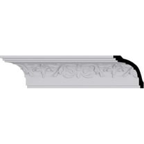 3 1/4"H x 3 1/2"P x 4 5/8"F x 94 1/2"L Fleur-de-lis Crown Moulding