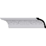 3 1/4"H x 3 1/2"P x 4 5/8"F x 94 1/2"L Fleur-de-lis Crown Moulding