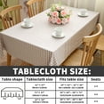 thumbnail image 3 of 32" × 48" Rectangular Waterproof and Stain-Resistant Plastic Tablecloth - Khaki and Green, Easy to Clean, Perfect for Dining Tables, Parties, Birthdays, and Weddings, 3 of 5