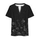 thumbnail image 5 of Camisetas Casuales de las Mujeres Largo Casual Impreso Cuello Redondo Suelto Top, Camiseta de Verano de Manga Corta, 5 of 5