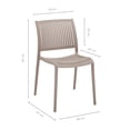 thumbnail image 3 of Set 4 Sillas de Comedor Top Living de Plástico Varilladas Apta Exterior Beige, 3 of 7
