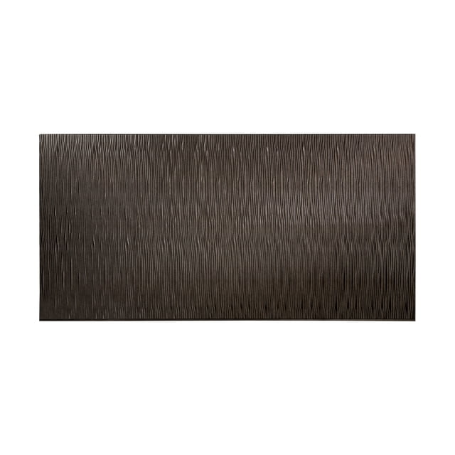 Fasade - Waves Vertical Smoked Pewter Decorative Wall Panel - Fast and Easy Installation (4' X 8' Panel)