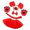 thumbnail image 1 of Bandeau Oreilles de Chien et Longue Queue Accessoires de Cosplay pour Carnaval Danse Halloween Rouge avec Robe, 1 of 9