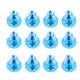 thumbnail image 2 of Rotores de freno de disco de acero azul para bicicleta con 12 tornillos T25 resistentes: accesorios de ciclismo para un mejor rendimiento, 2 of 8