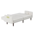 thumbnail image 6 of Zechuan Futon Tufted Back Convertible Sofa 75" Twin Size Bed - Loveseat Sleeper Sofa with Side Packet - White, 6 of 9