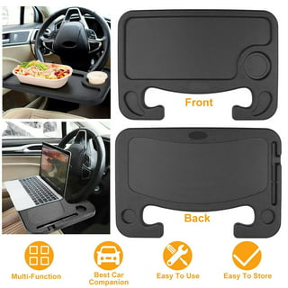 AutoChoice Foldable Car Seat Back Portable Tray for Food Dining Drink and  Laptop, Hanging Car Steering Wheel Tray (2 Pack(General))