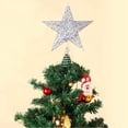 thumbnail image 4 of Christmas Tree Star Topper 9.8in Xmas Tree Topper Star Glittered Tree-top Star for Christmas Tree - Silver, 4 of 7