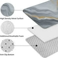 thumbnail image 5 of Gray Marble Gold Wave Pattern Bathroom Rugs Sets 3 Piece,Toilet Cover Set,Absorbent Non Slip Bathroom Mats Sets with U-Shaped Contour Rug Toilet Rug Set, 5 of 5
