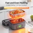 thumbnail image 2 of ELEKA  Electric Lunch Box for Adults，Heated Lunch Box for Men with Scheduled Heating，1.2 Cups Capacity, with Removable Tray Divider, Dishwasher Safe, for Hot Meals Anywhere, 2 of 9