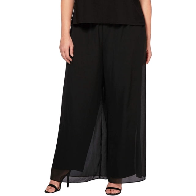 Alex Evenings Pantalon Habillé à Jambe Droite pour Femmes Petite Régulier Tailles Plus