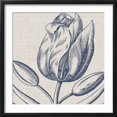 thumbnail image 2 of Art.com Indigo Floral on Linen IV Art Print by Vision Studio, Black Frame Wall Art, 21" x 21", 2 of 5