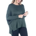 thumbnail image 3 of 24/7 Comfort Apparel Women's Plus Size Oversized Long Sleeve Dolman Top, 3 of 4