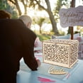 thumbnail image 7 of DIY Wedding Card Box with Lock Rustic Wood Card Box Gift Card Holder Card Box Perfect for Weddings, Baby Showers, Birthdays, Graduations Hold up 225 Cards, 7 of 7