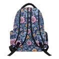 thumbnail image 2 of Chririnla Retro Floral Print Breathable Kids Backpack for Daily School Daily Use, Lightweight Multiple Compartments 600D Polyester Big Kids Backpack, 2 of 10