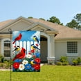 thumbnail image 2 of JOOCAR Linen Garden Flag with Cardinals and Chickadees for Spring Summer Home Outdoor Garden Yard Door Decor 12x18 inch, 2 of 5