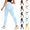Light Blue #7, variant on 3D Cellulite-Reducing Leggings Women 3D Compression Stretchy Yoga Pants High Elastic Waisted Tights Workout Gym Tummy Control Leggings Navy L