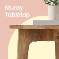 thumbnail image 5 of LEDREM Round Accent Table – Tapered-Leg Side Table with Smooth Curves, 20"H Compact End Table for Drinks, Plants or Bedside Use, Sturdy Board Construction Supports 44 lbs, Easy Assembly , Brown, 5 of 9