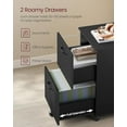 thumbnail image 4 of VASAGLE 2-Drawer File Cabinet, Small Rolling Filing Cabinet for Home Office, Printer Stand, for A4, Letter-Size Documents, 15.7 x 16.5 x 27.6 Inches, Matte Black, 4 of 6