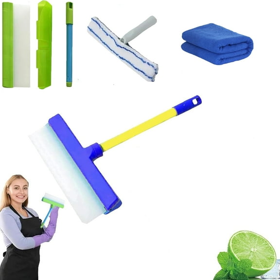 Ngardk Recyclable Silicone Window Squeegee Kit, Aqua Blade Window Cleaning Kit