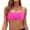 Hot Pink, variant on WNNTST Women's Bikini Top Twist Front With Removable Straps Summer Swim Bustier Slim Fit Minimalist Vacation Beachwear