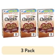 (3 pack) Vanilla Spice Cheerios Heart Healthy Cereal, Gluten Free Cereal With Whole Grain Oats, Family Size, 18 oz