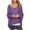 Purple, variant on Long Sleeve Tops Cotton Plus Size Womens Sweatshirts Casual Shirts Oversized Baggy Long Sleeve Sweatshirt
