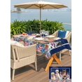 thumbnail image 5 of Outdoor Tablecloth with Umbrella Hole for Patio/Picnic/Party/Camping, 4th of July Fireworks Waterproof Table Cloth Rectangle Table Cover Washable, Independence Day Dogs Blue Red Poppy (54"x 80"), 5 of 8