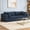 Blue, variant on 78.8"W Corduroy 2 Seater Cloud Loveseat Couch, High-Density Foam Lounge Sofa in a Box, Comfy Boneless Couch with Throw Pillow, Removable Cushion, Modular Sectional Sofa for Living Room/Bedroom