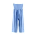 thumbnail image 5 of YUTK Baby Girls 2-Piece,Toddler Kids Boys Girls Fashion Cute Solid Color Soft Half Sleeve Top Pants Home Wear Suit Blue, 5 of 9