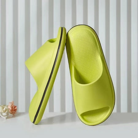 

New Shit Feeling Slippers for Women Summer Thick Sole Anti slip Bathroom Slippers for Home Use Air Cushion Slippers for Men Summ TUOXIE