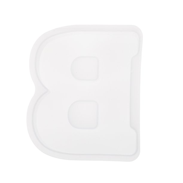 Molde de Letras 3D Grande de 5 Pulgadas Uxcell, Molde de Letras de Silicona para Arte en Resina Epóxica Manualidades Decorativas Blanco B