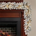 thumbnail image 4 of 9FT Pre-Lit Snow Flocked Christmas Garland with Warm White LED Lights and Pine Cones, Artificial Frosted Garland for Fireplace Mantel Stair Railing Door, Garland, 4 of 9
