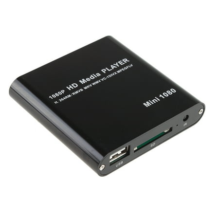 AGPtek 1080P Full HD Digital Media Player MKV/RM-SD/USB HDD-HDMI Support HDMI CVBS and YPbPr Output with (Best Mkv Media Player For Tv)