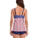 thumbnail image 5 of Traje de baño de dos piezas Moda Cuello en V Control de barriga Trajes de baño modestos para mujeres Fiesta en la playa Bandera nacional L, 5 of 7