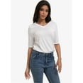 thumbnail image 6 of Women's Casual Half Sleeve T-Shirt - Relaxed Fit Basic Top, Soft Breathable, Everyday Wear (Size S-XXL), 6 of 6