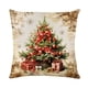 thumbnail image 4 of Juego de 4 fundas decorativas navideñas para cojines con diseños de renos y muñecos de nieve., 4 of 8