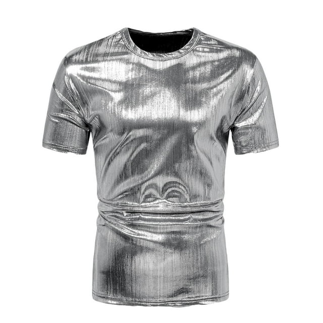 Birdeem Chemise pour Hommes, Col Rond, Manches Courtes, Décontractée, Sportive