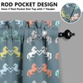 thumbnail image 5 of Kitchen Curtains 36 Inch Short - 3 Panel Set, Cute Horse Pony Print, Rod Pocket Window Curtain, 100% Polyester for Farmhouse, Retro Rural Kitchen, Easy Wash, 5 of 6